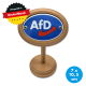 Emaille-Schild oval mit Buchenholz-Aufsteller